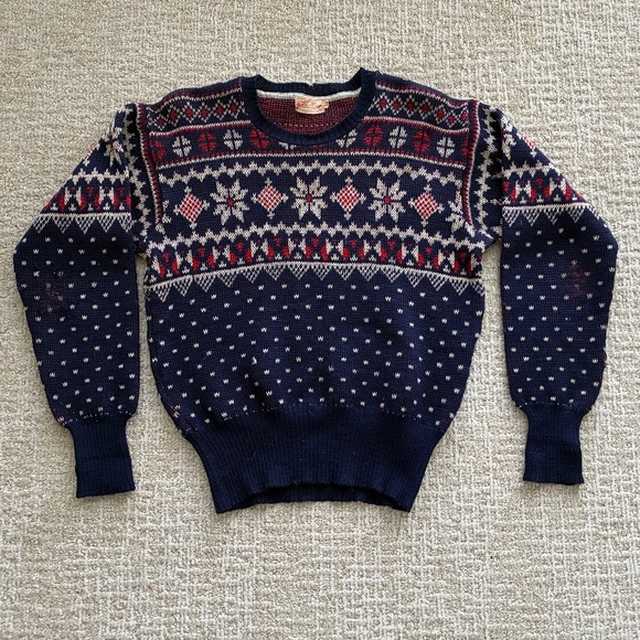 Jantzen Sweaters - 1940s Jantzen Vintage Wool Ski Sweater M/42